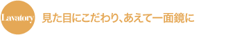 Lavatory 大容量の引き出しなら背の高い花びんもゆったり収納