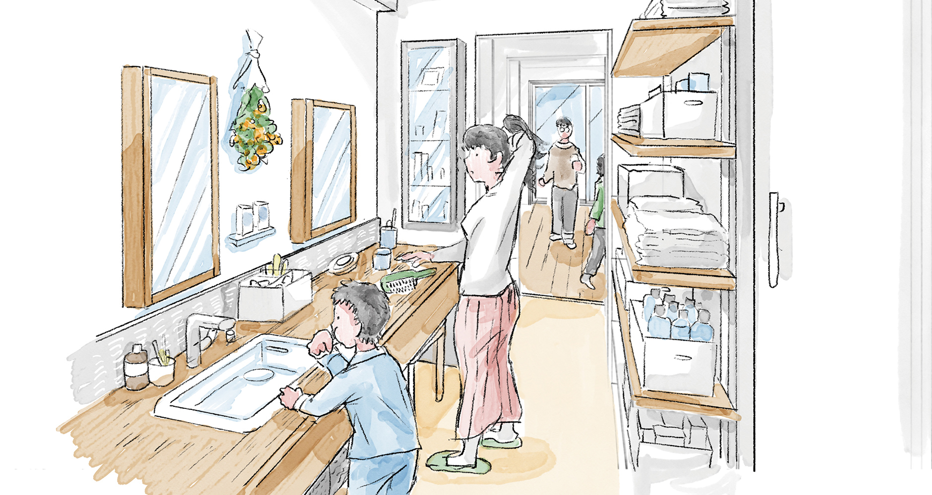 こだわりの空間で気分を上げつつ身支度を