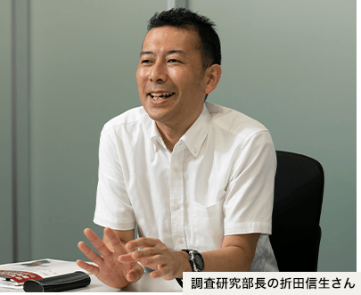 調査研究部長の折田信生さん
