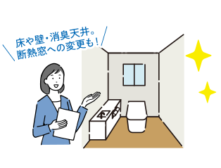 TOILET 床や壁・消臭天井。断熱窓への変更も！