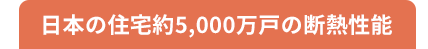 日本の住宅約5,000万戸の断熱性能