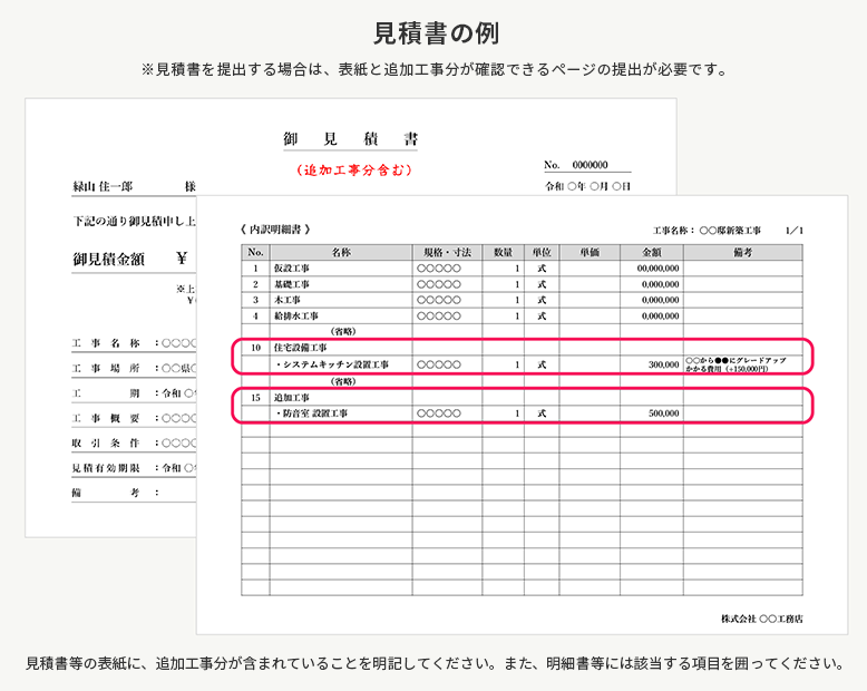 見積書のイメージ