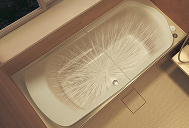浴室　床ワイパー洗浄(きれい除菌水)、お掃除浴槽